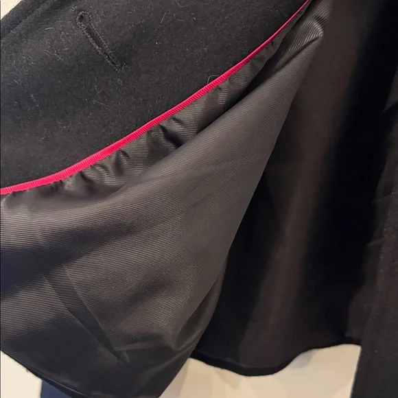 Banana Republic Classic Black Lined Pea Coat - Picture 4 of 5